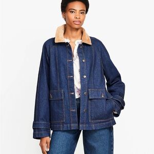 Denim Barn Jacket in Dark Rinse Wash